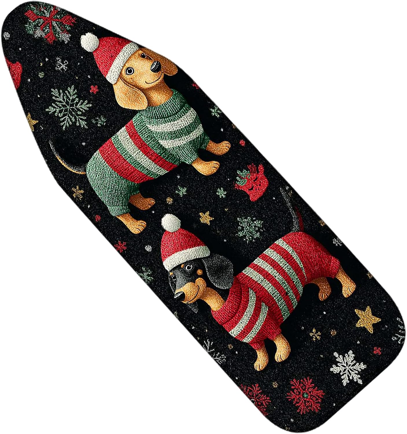Nuxovilar Ironing Board Covers Winter Deer Sketch Pattern Polyester 15x54 Inches, Ironing Board Cover and Pad 15x54, Iron Table Cover for Studio, Workshop, Chalet