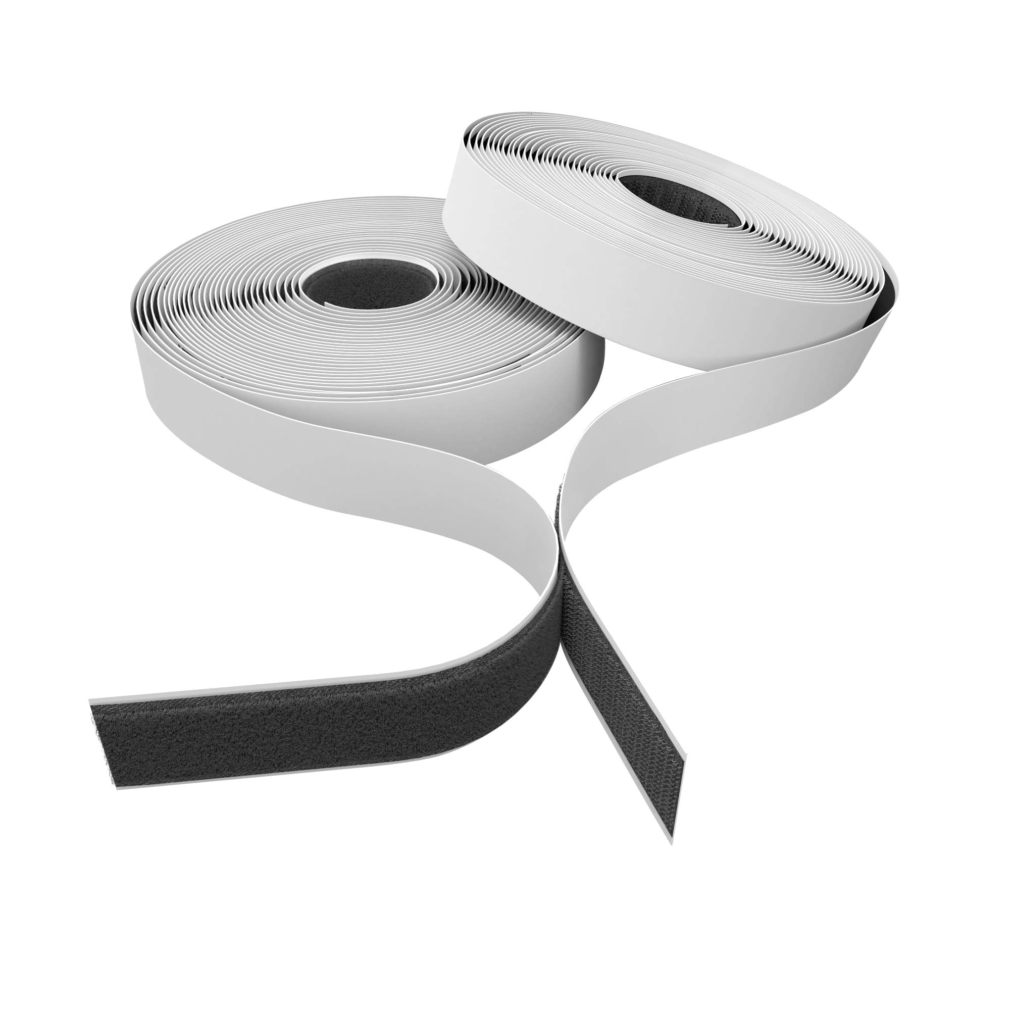 KabelDirekt – Nastro a strappo autoadesivo – 20 mm x 5 m (nastro a strappo, nero)