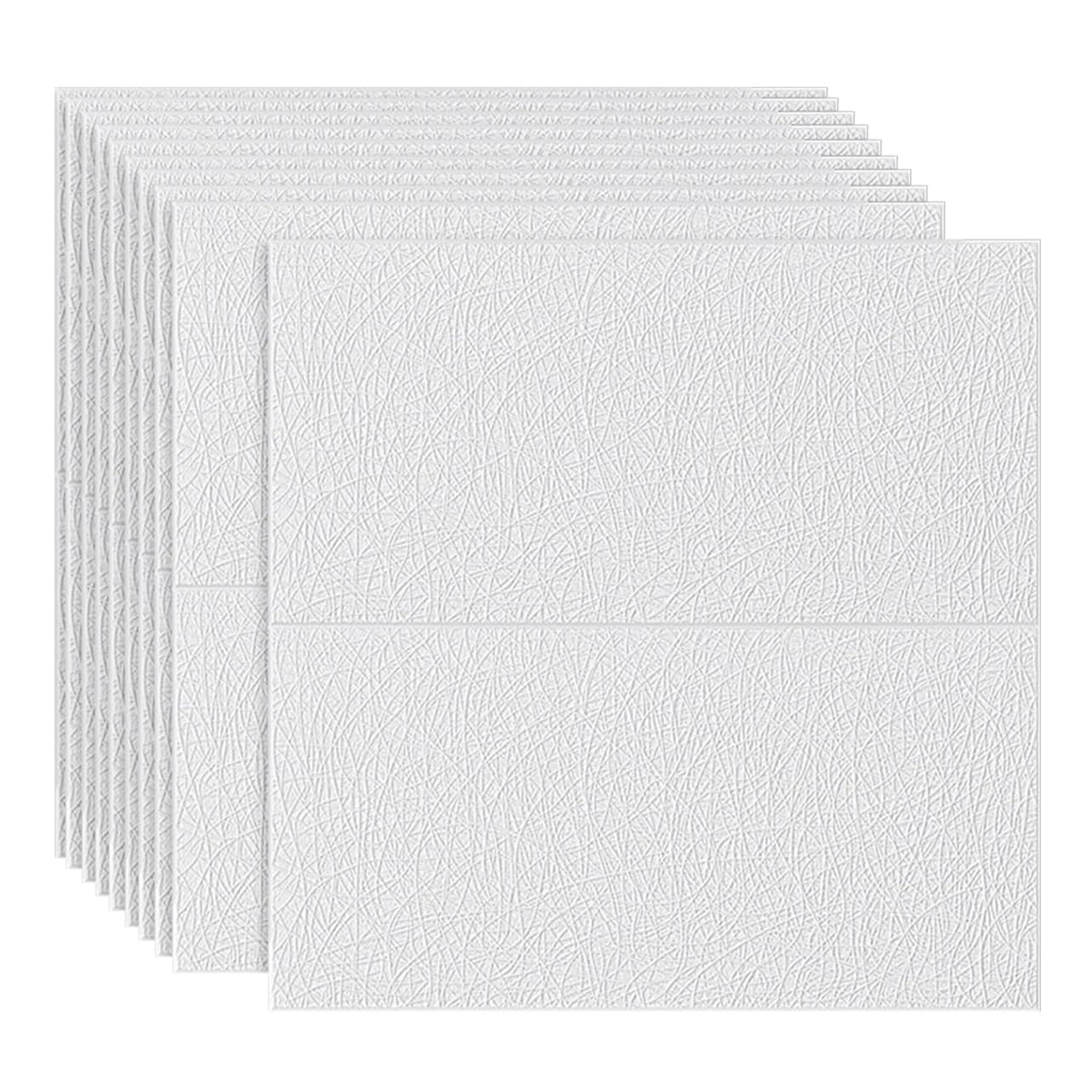Paneles 3D autoadehesivos de 27x27 para techos y paredes con textura de espuma impermeable