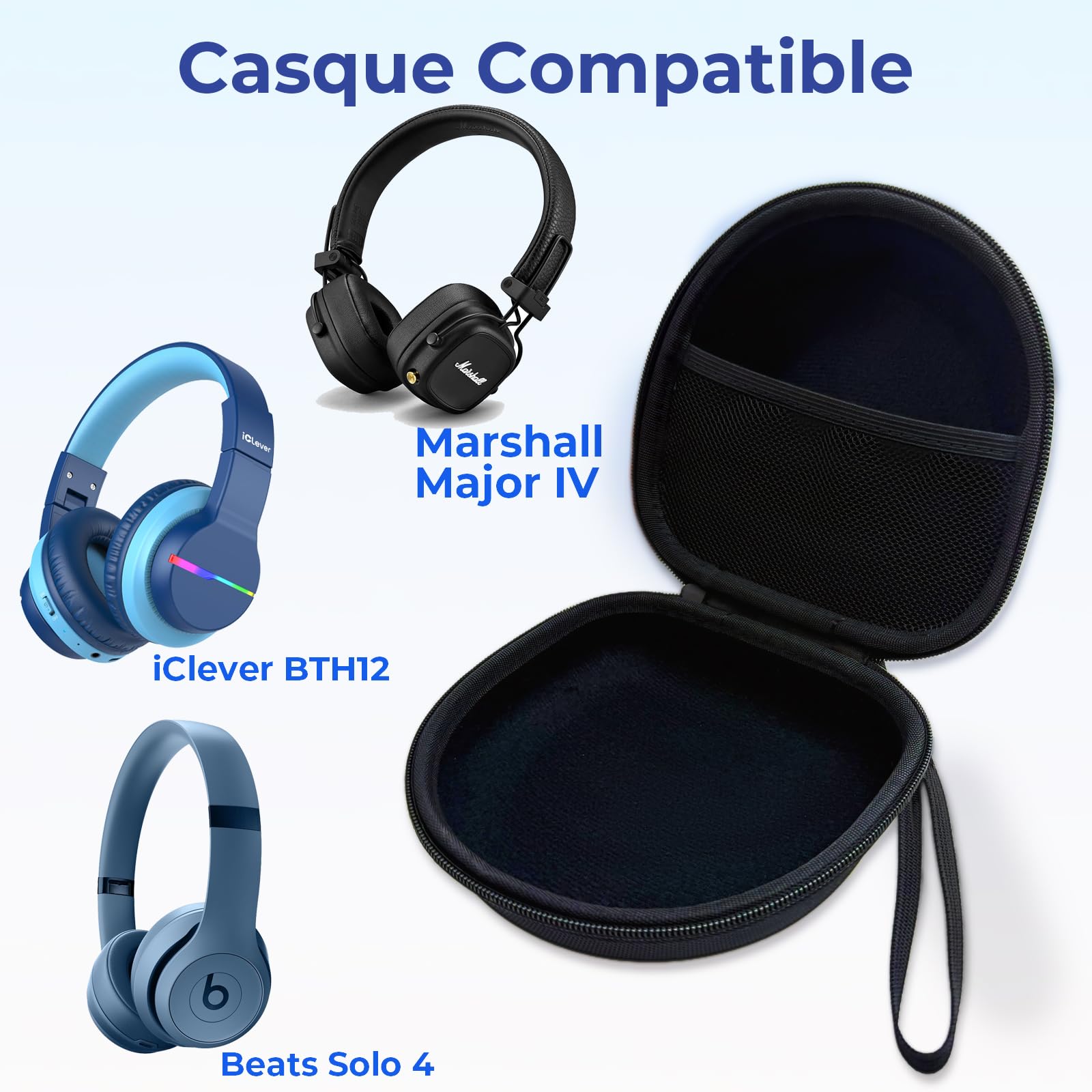 Kopfhörer Tasche für Marshall Major V/IV,JBL Tune 660 BTNC,JBL Tune 520BT/720BT/730BT/770NC Foldable Headphone -Reisen Tragbares kopfhörer Case