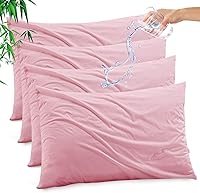 Vista 16 de Funda de almohada impermeable de bambú y rayón de Gogreen, funda de almohada transpirable, protector de almohada refrescante con cremallera, funda