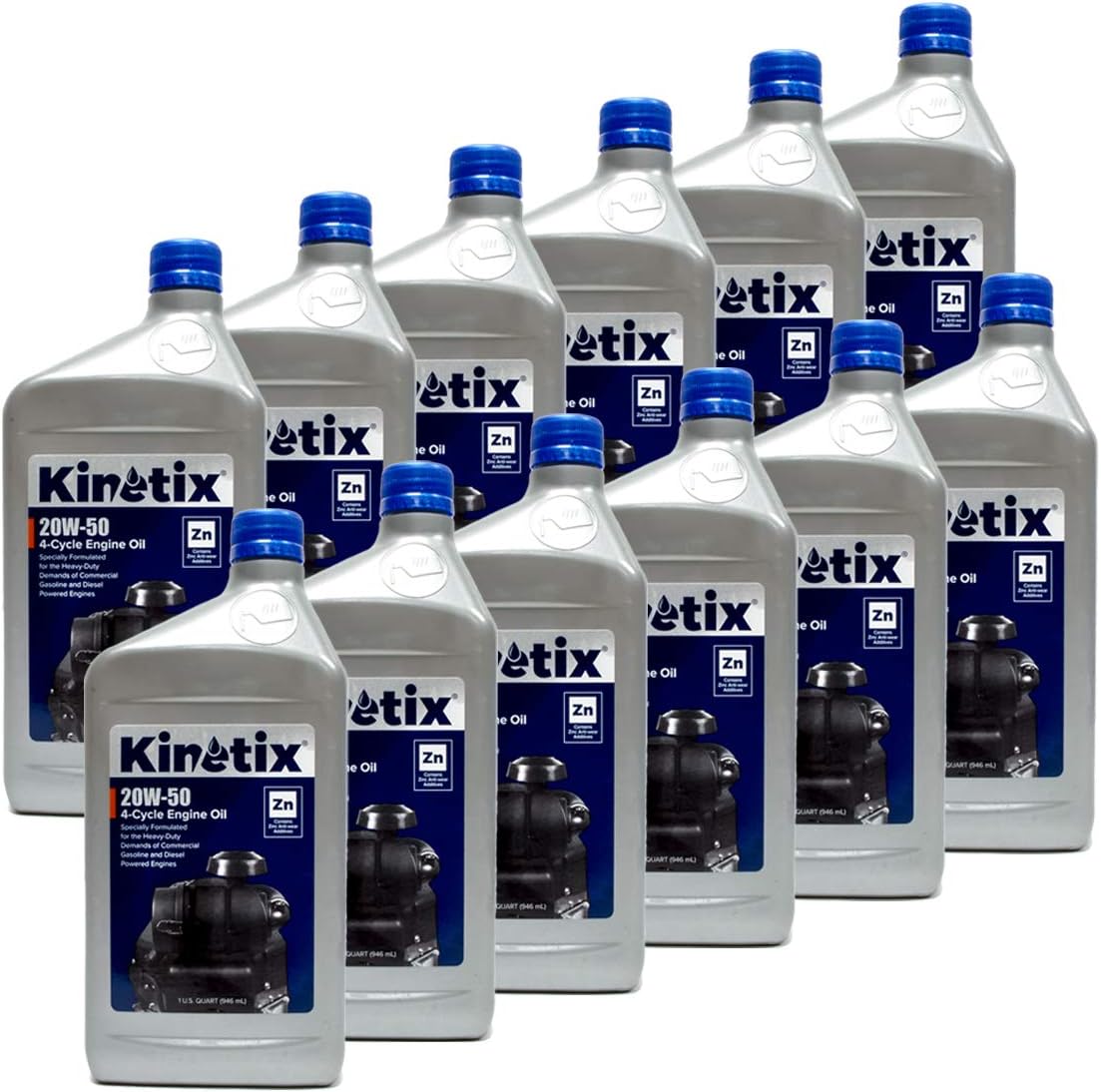 12PK Kinetix 20W-50 Small Engine Oil 1 Quart Bottle 80007