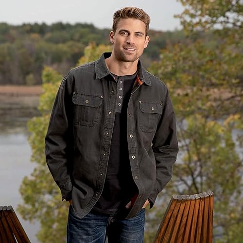Miniatura 3 de Legendary Whitetails, Journeyman - Chaqueta tipo camisa con forro de franela para hombre, abrigo resistente al agua, ropa de otoño duradera
