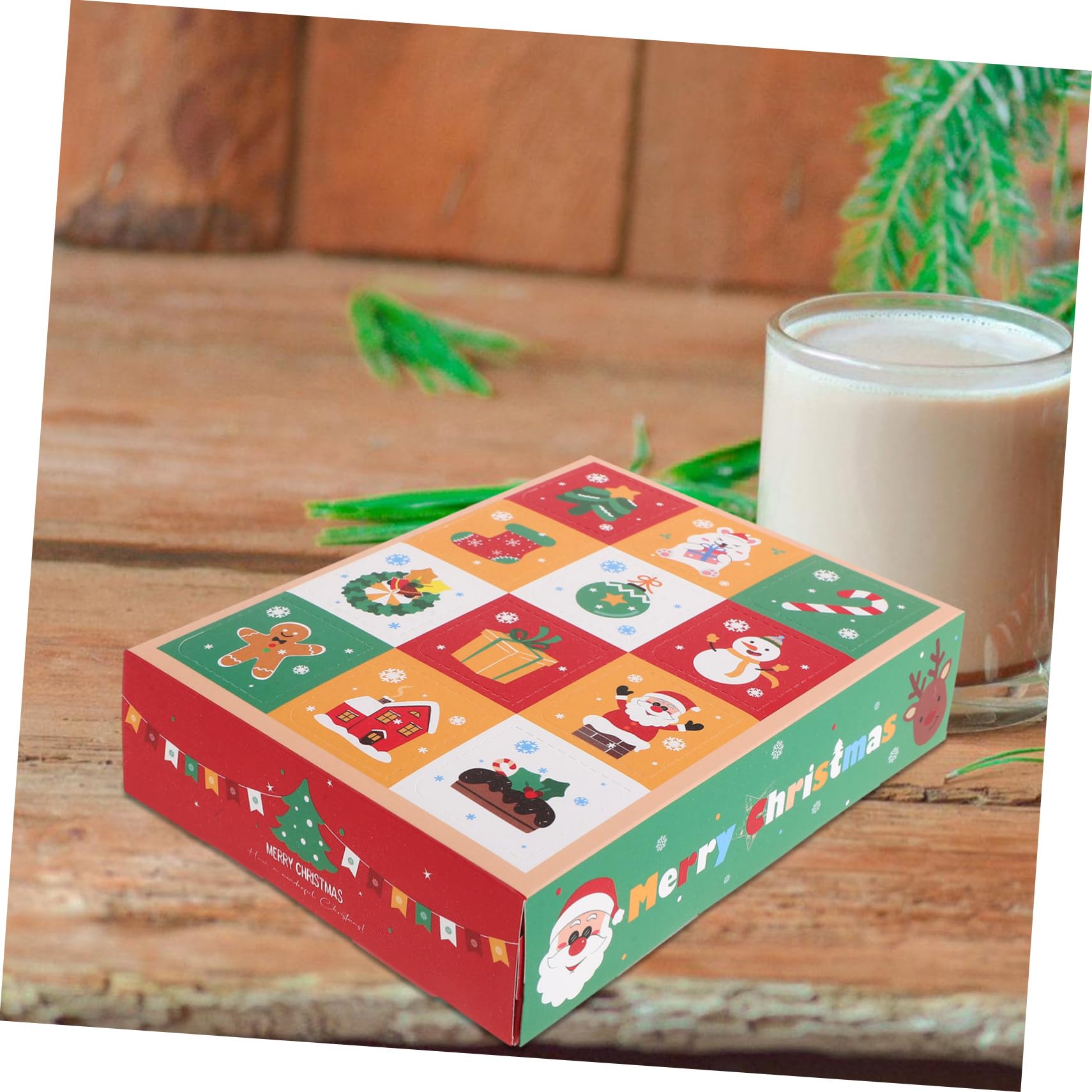 Zerodeko Caja De De Con Compartimentos De Unidades Para Navidad Caja Vacía Para Dulces Y Detalles Festivos Para Fiestas Y Celebraciones Navideñas 5 Piezas X 4