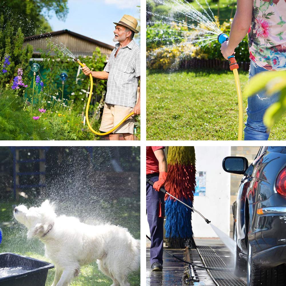 LZQ Enrouleur de tuyau d'arrosage 20 m + tuyau de 2 m - Raccord 3/4" - Orientable à 180° - Pour jardin, irrigation, lavage de voiture