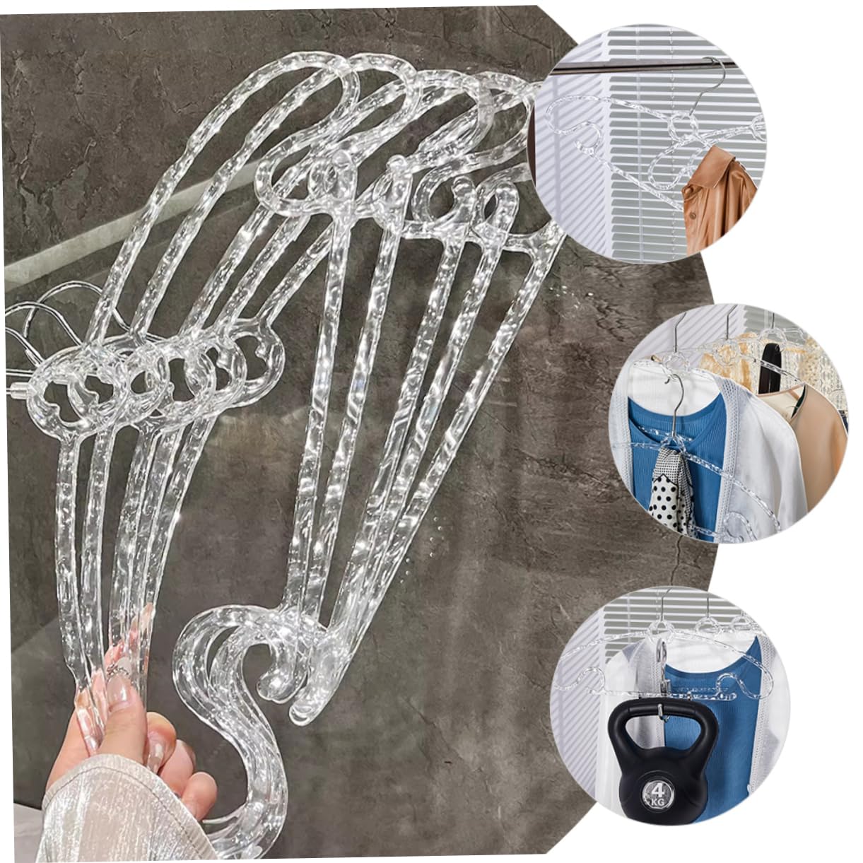 TOGEVAL 5pcs Traceless Non Slip Clothes Hangers Clothing Storage Rack for Home Use Wide Shoulder Design Prevents Deformation Versatile Hangers for Various Clothing