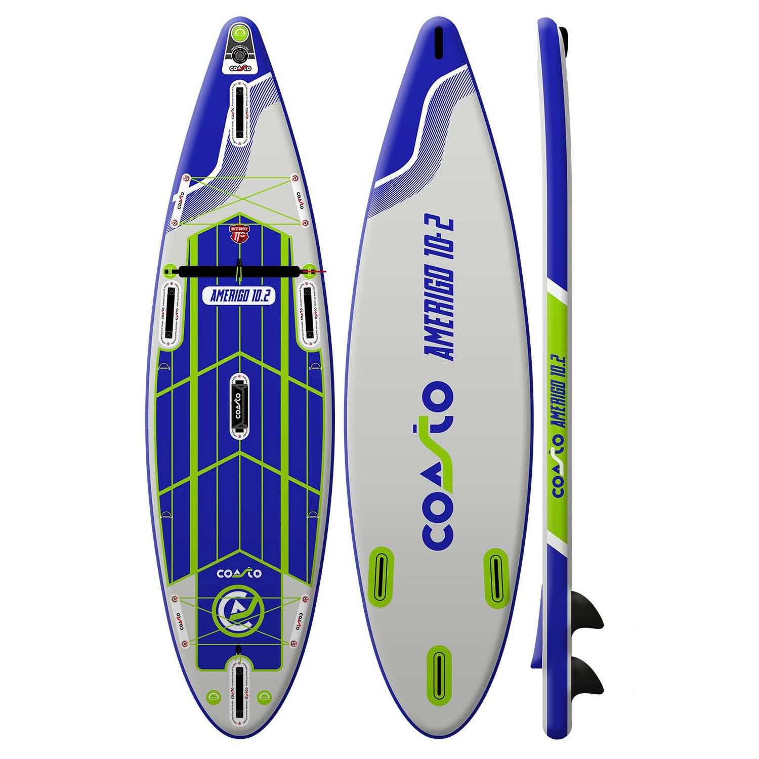 SUP COASTO nadmuchiwana deska surfingowa dla początkujących i zaawansowanych z akcesoriami