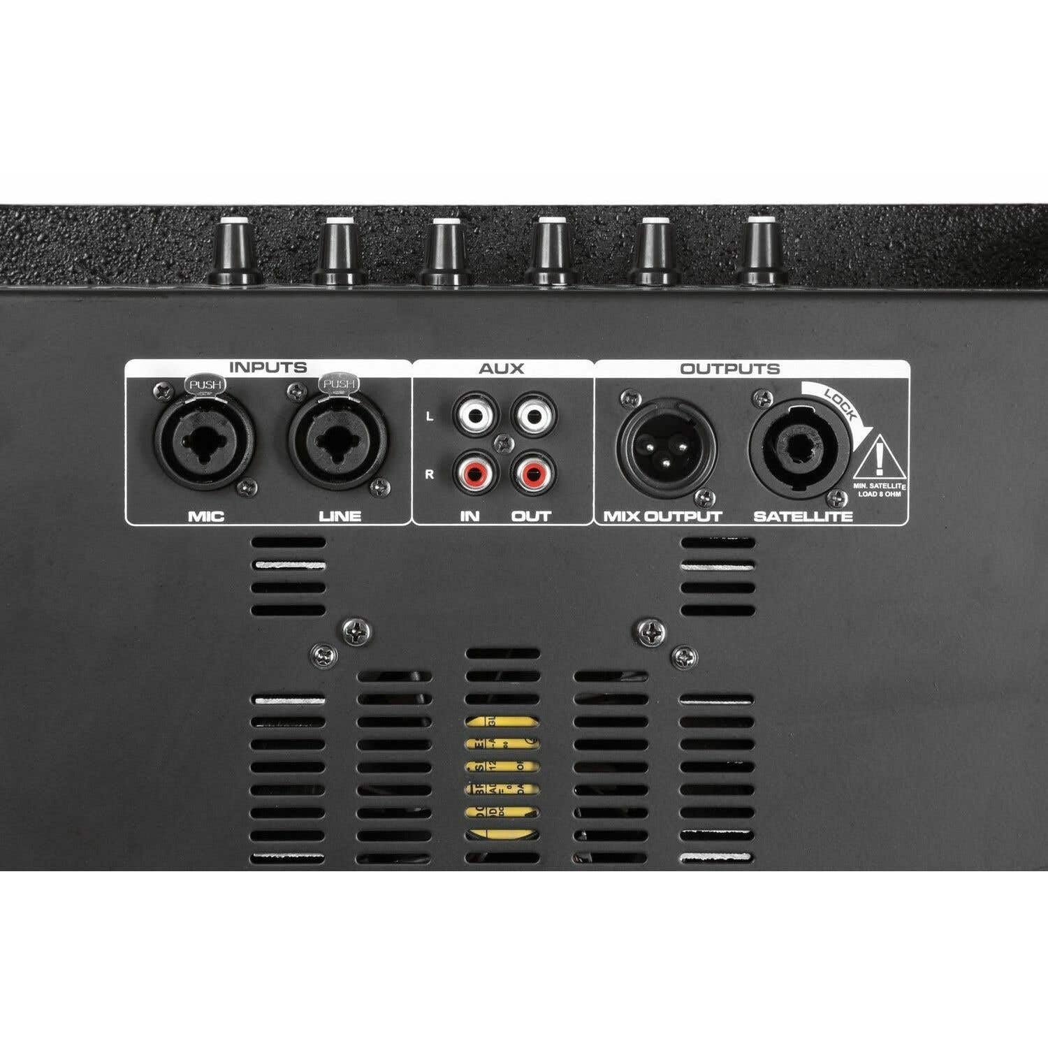 Vonyx VX1200 – Pack de 2 Unidades – Sistema de Sonido Activo 2 vías 750W con subwoofer 12”, Column Array, entradas XLR y RCA, Equipo de Sonido Profesional Plug and Play para Eventos y DJ, Color Negro