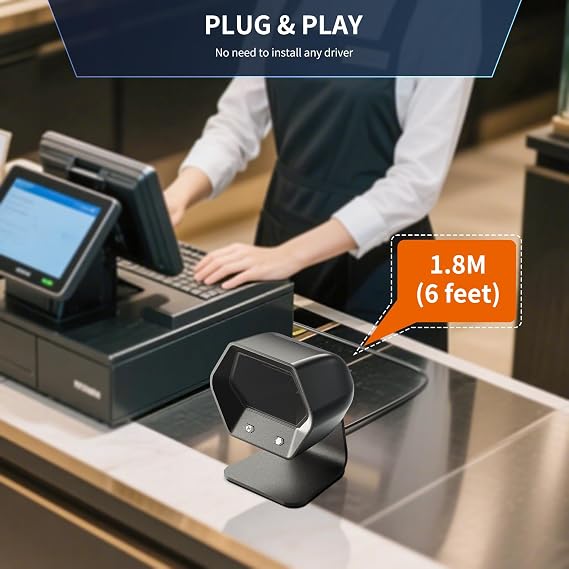 NetumScan NS7060 Omnidirectional Desktop Barcode Scanner