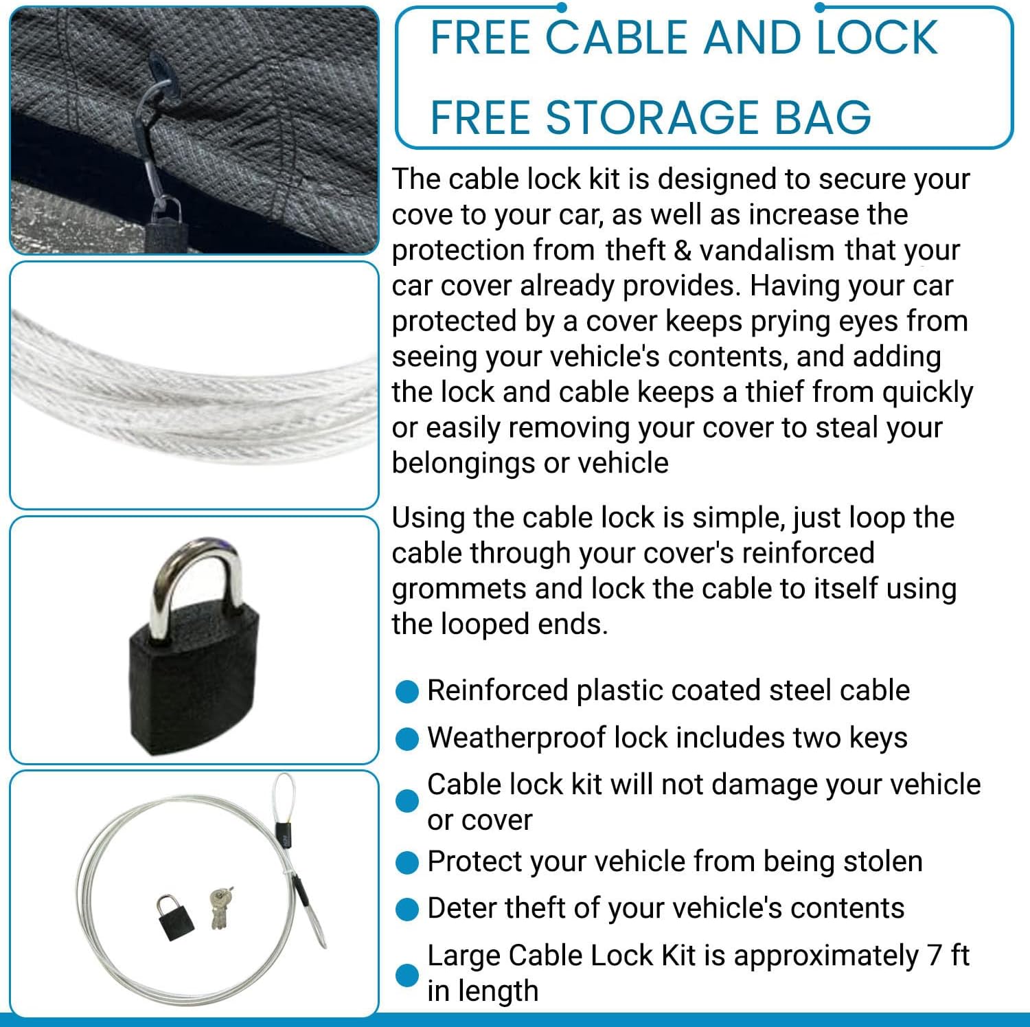 Car Cover for All Weather Hail UV Waterproof Fit 2000 2001 2002 2003 2004 2005 2006 2007 Chevy Monte Carlo - Premier Series (Black)