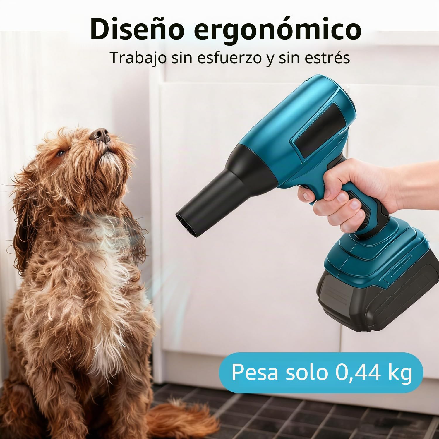 Soplador compatible con baterías Makita de 18 V, mini soplador de hojas con 5 boquillas, velocidad de aire de 30 m/s, motor sin escobillas de 130000 rpm, soplador de hojas portátil para eliminar hojas
