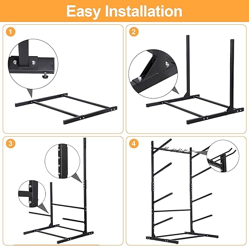 Miniatura 7 de Freestanding Kayak Rack, Adjustable Kayak and SUP Stand, Weatherproof and Heavy Duty Surfboard Storage Rack, Hold up Kayaks, SUPs, Paddleboards,