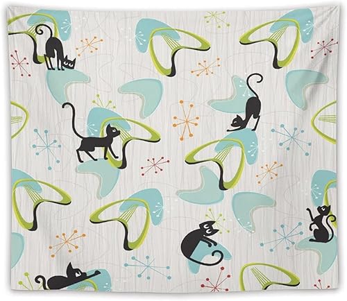 Miniatura 212 de Tapiz floral retro de los años 60 y 70, diseño hippie de primavera Groovy Flower Power Flower Boho para colgar en la pared, arte neutro para Hippie