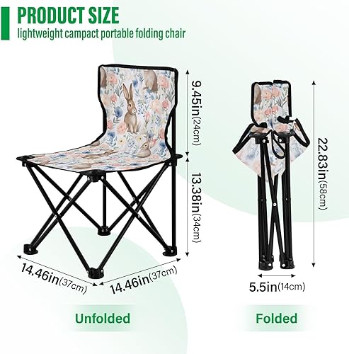 Miniatura 3 de Al aire libre plegable conejo de Pascua flor lindo conejo camping sillas para adultos silla de camping portátil silla de césped ligero 202a6111