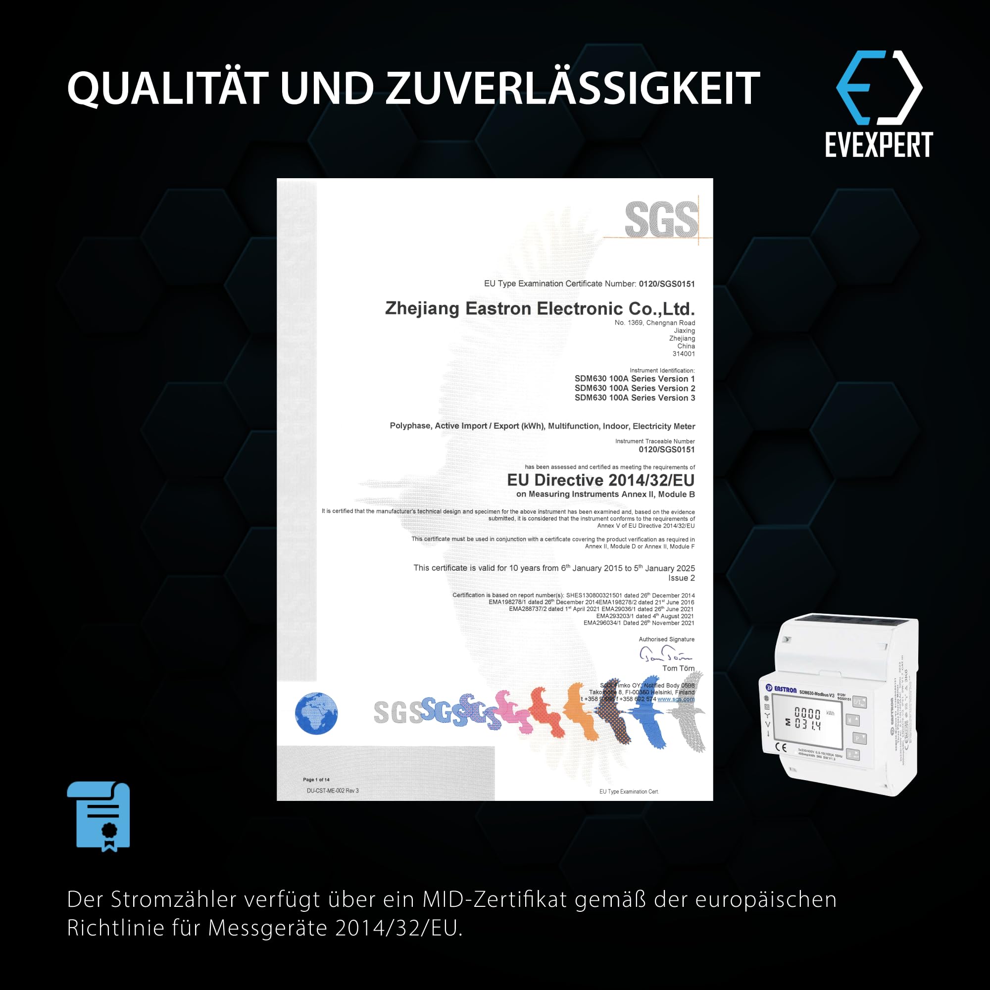 SDM630Modbus - Misuratore elettrico digitale a due direzioni per corrente di rotazione e corrente alternata fino a 80 A