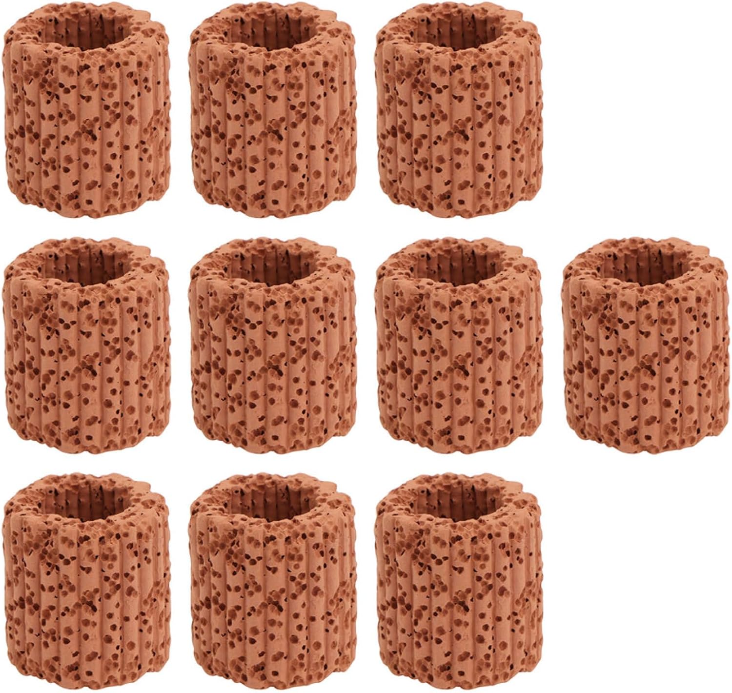 Ceramic Water Plant Fixed Ring for Aquarium, 10 Pcs Filter Accessory