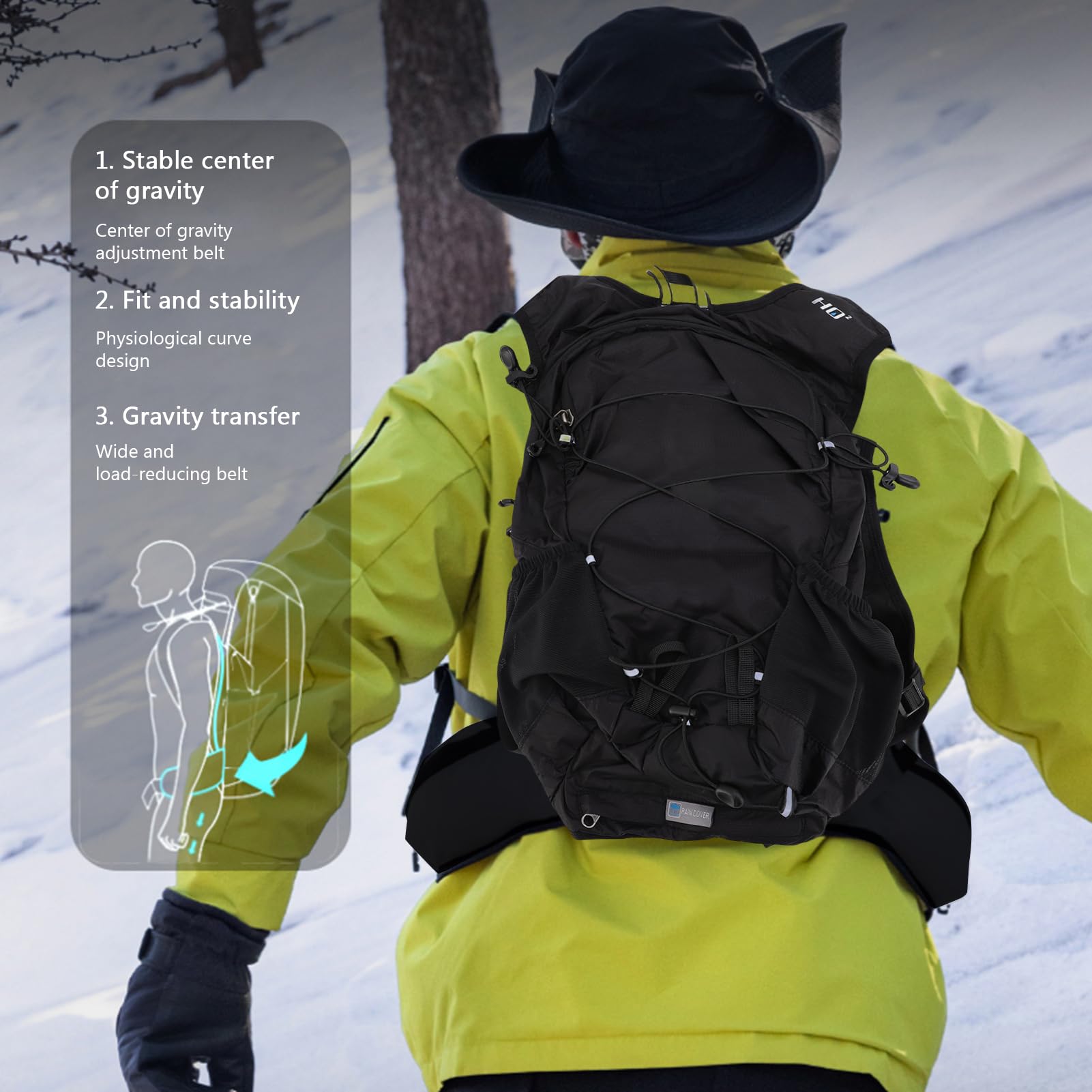 Mochila de Hidratación con Capacidad de 20L y Banda Reflectante