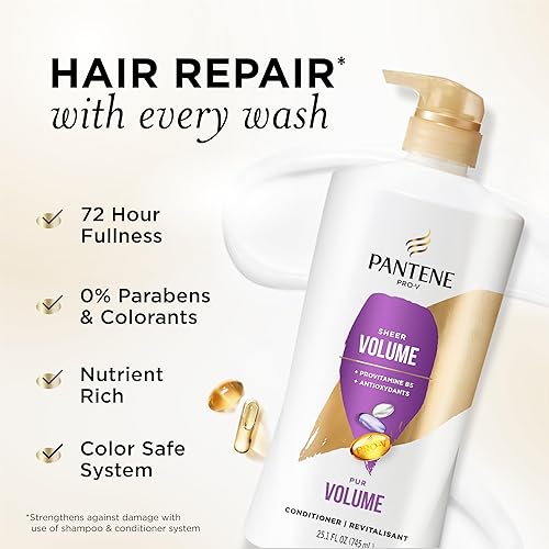 Miniatura 2 de Pantene Acondicionador Sheer Volume 72 HR Plenitud, 25.2 fl oz
