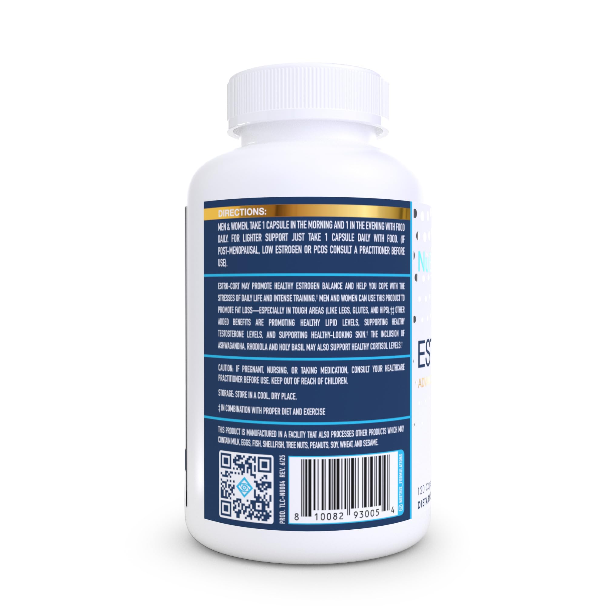NuEthix Formulations Estro-Cort Anti-Estrogen Nutritional Support Dietary Supplement, 120 Capsules — Amazon image 6