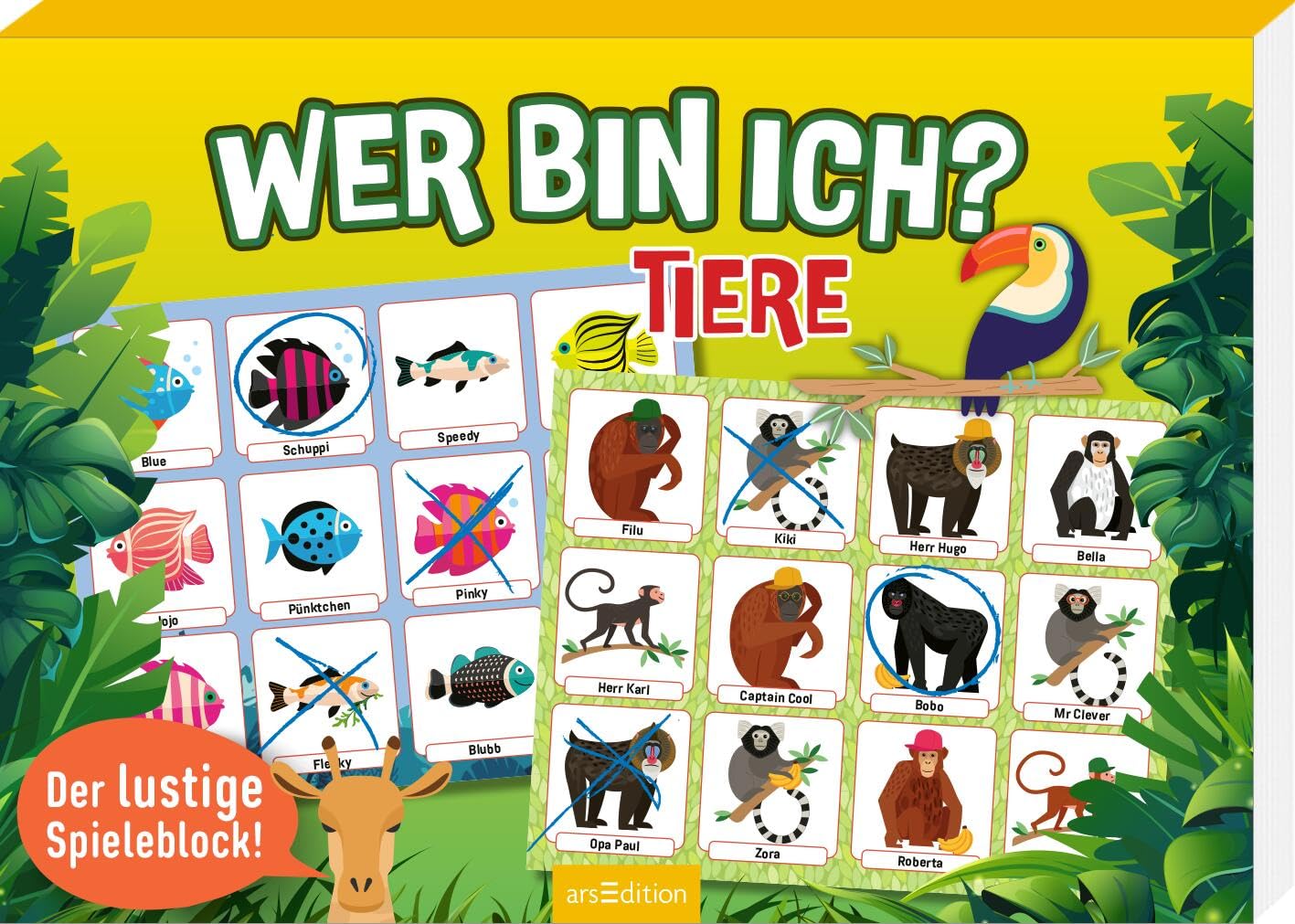 Wer bin ich? Tiere: Der lustige Spieleblock!