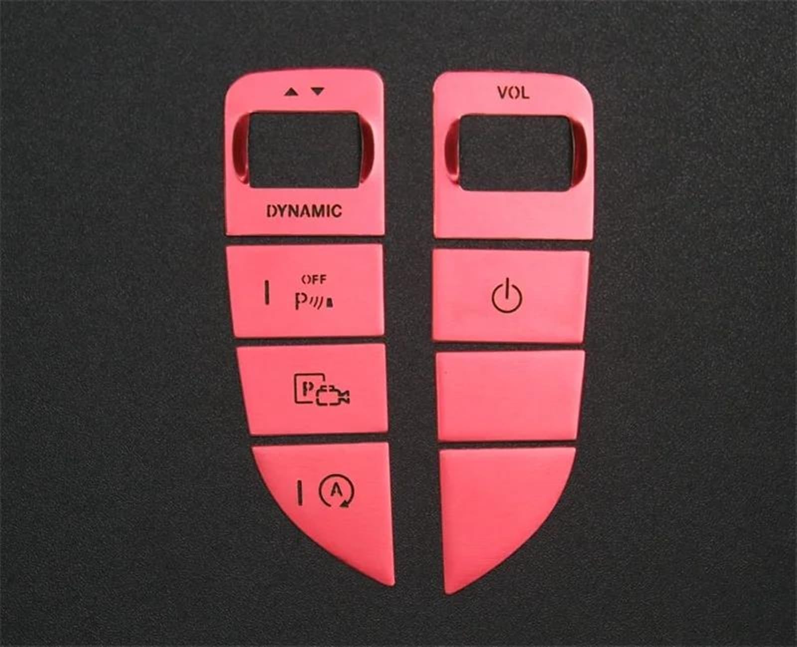 Qibbei Rosso Car Interior Accessory Sticker Center Console Gear Shift Multimedia Switch Buttons Covers For Benz E Class W213 16-21 Stickers(Rosso)