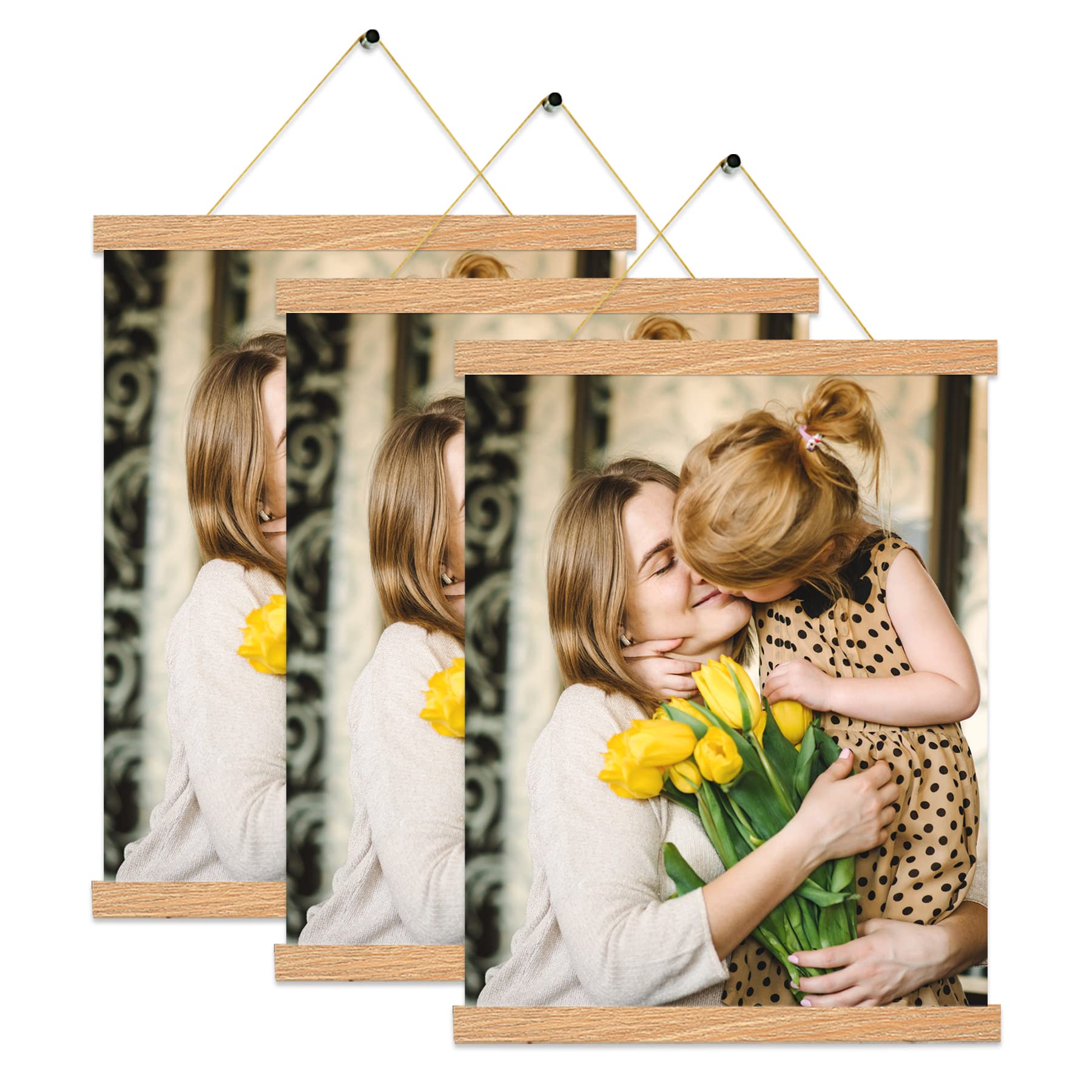 Amazon.com: Magnetic Poster Hanger Frame Pine Color 3 pack