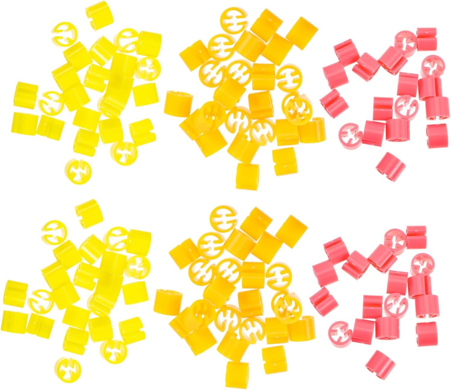 TEHAUX 300pcs Clothing Tag Buckle Light Hanger Colored Tabs