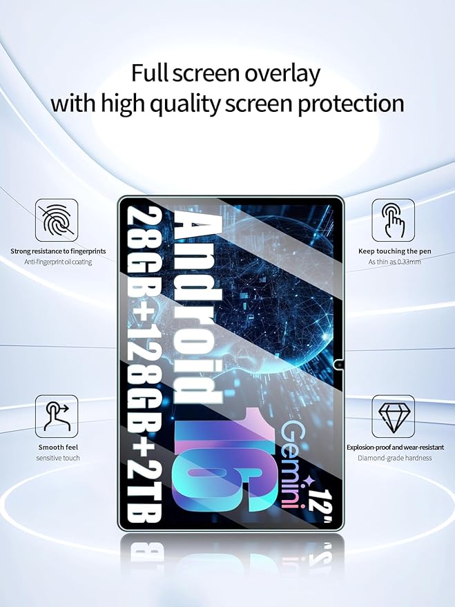 Protector de Pantalla para Raemond K90 12 Pulgadas, 9H, 2 Unidades miniatura 2