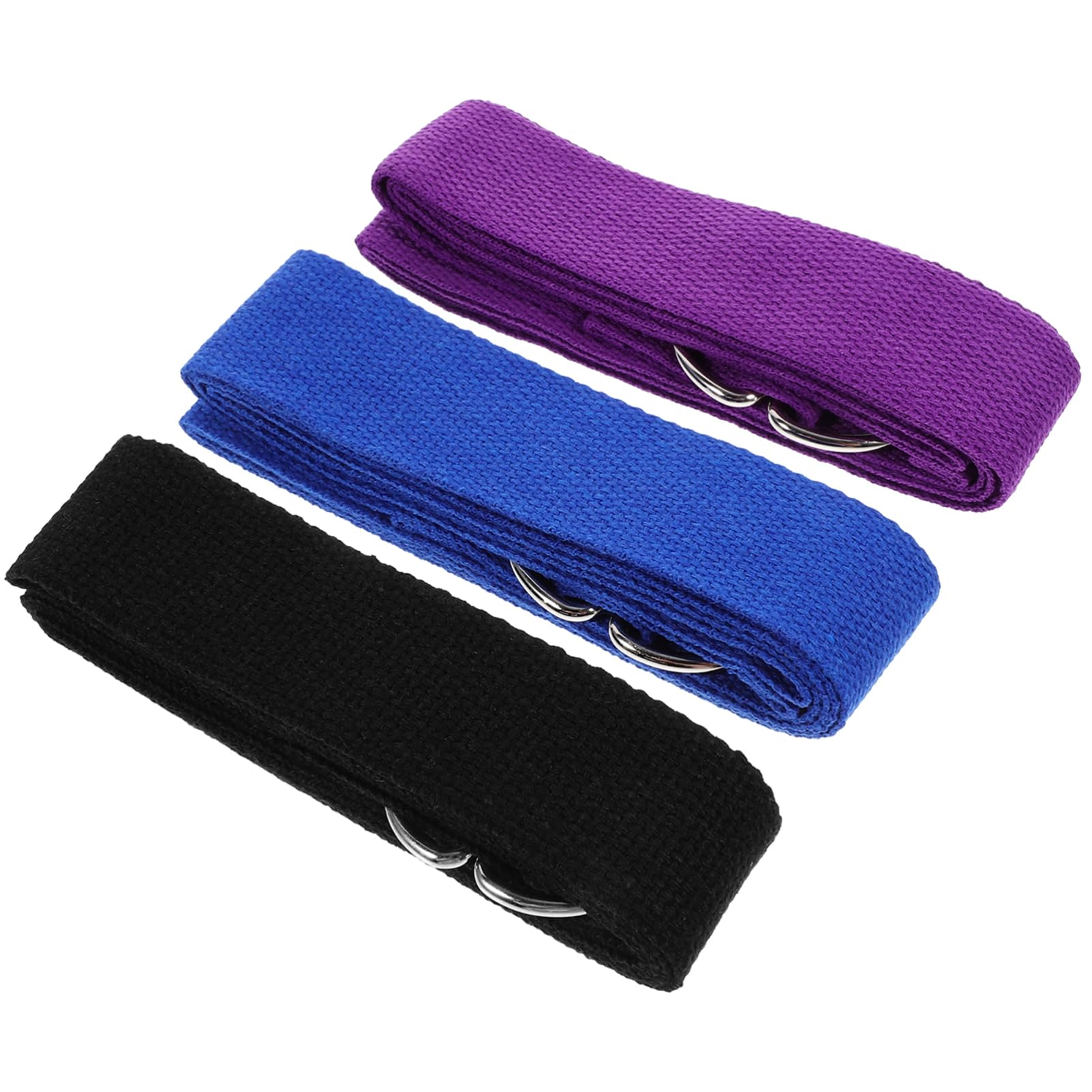 Totority 3Pcs Yoga Strap Professional Inelastic Exercise Bands for Stretching Flexibility and Strength Training for Beginners and Advanced