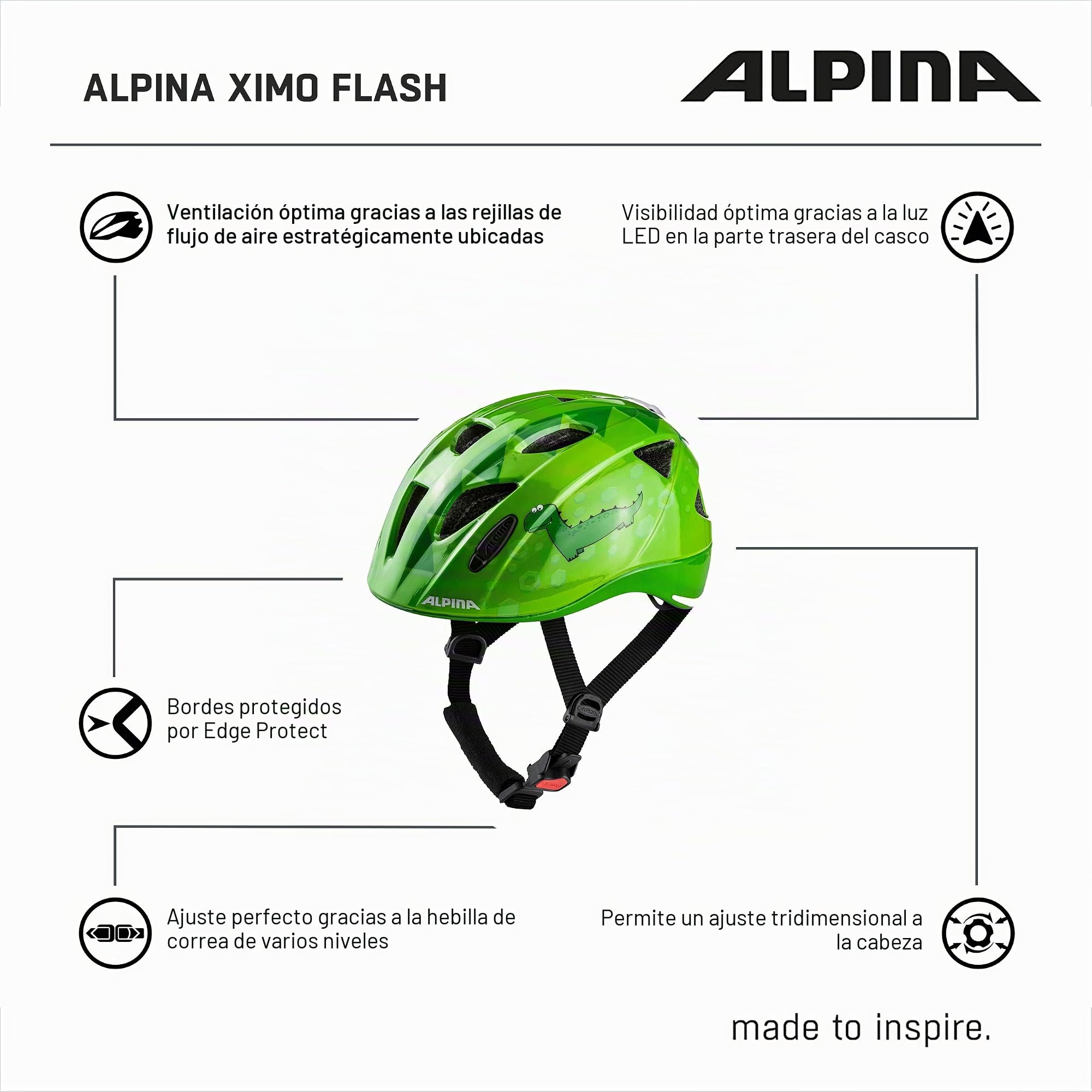 ALPINA XIMO Flash Helm 2024 White Flower