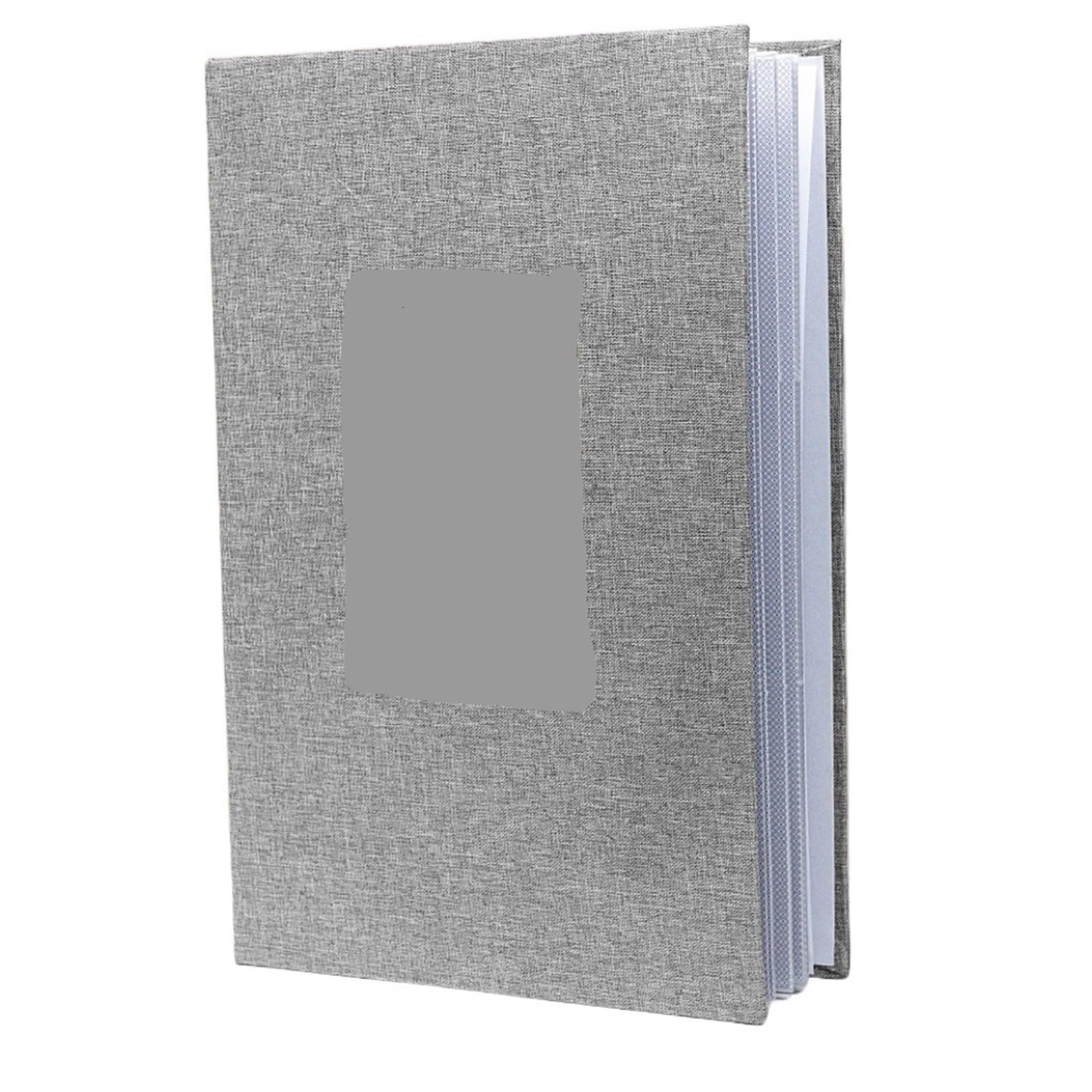 1 Uds. Álbum de fotos for libros álbumes deslizantes almacenamiento aniversario familiar boda Para Viajes Y Familia(Grey)