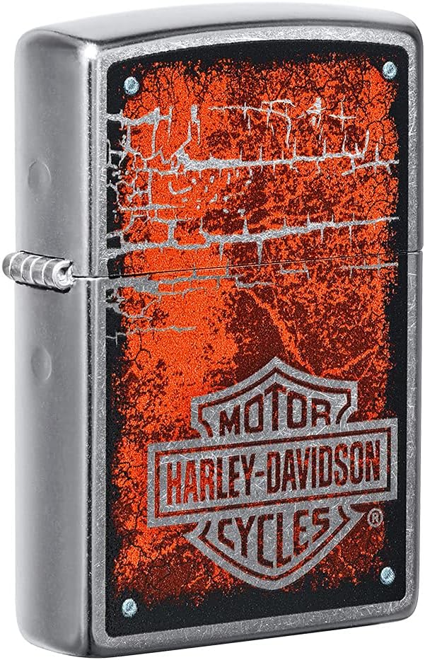 Zippo Harley-Davidson Carbon Fiber Satin Chrome Pocket Lighter