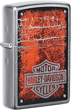 Zippo Harley-Davidson Carbon Fiber Satin Chrome Pocket Lighter