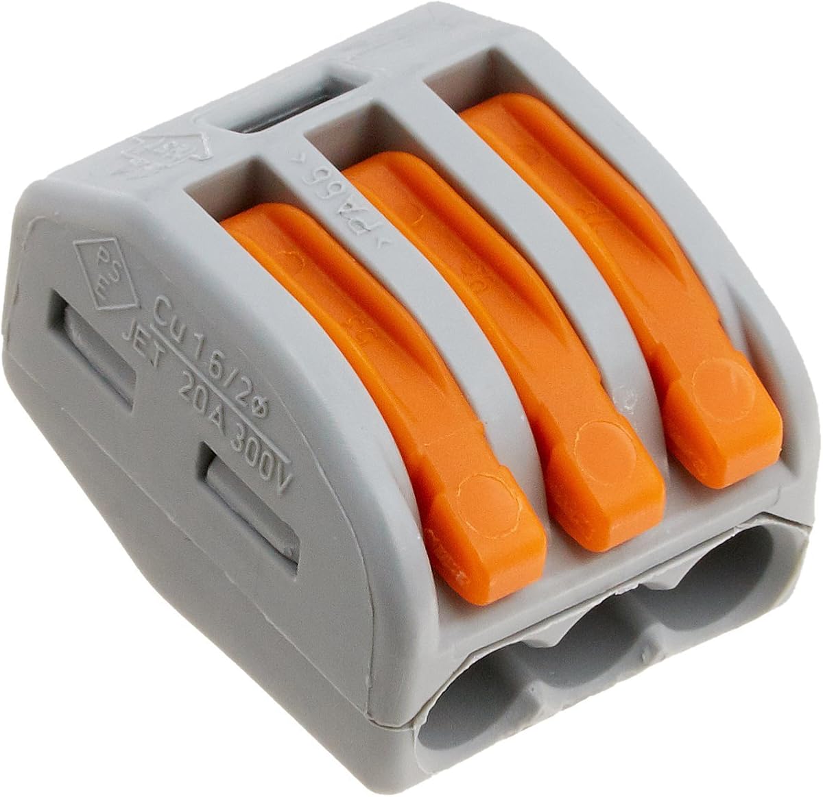 Tuercas de palanca Wago 222-413 5 conectores compactos conductores 500 PK