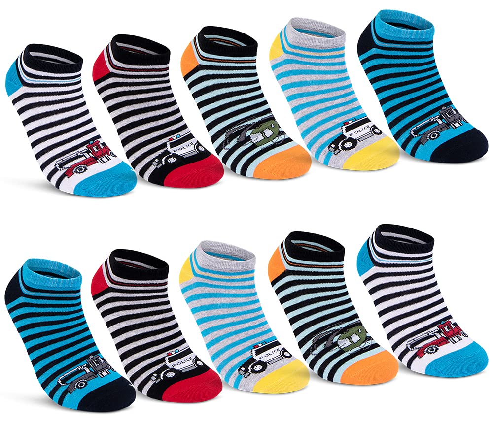 sockenkauf24 10 Pares Calcetines Cortos para Niños y Niña Algodón