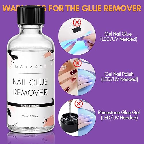 Miniatura 4 de Makartt Removedor de pegamento de uñas de 1.06 onzas líquidas, 1 unidad de pegamento para uñas a presión, fácil de aplicar, fácil de quitar,