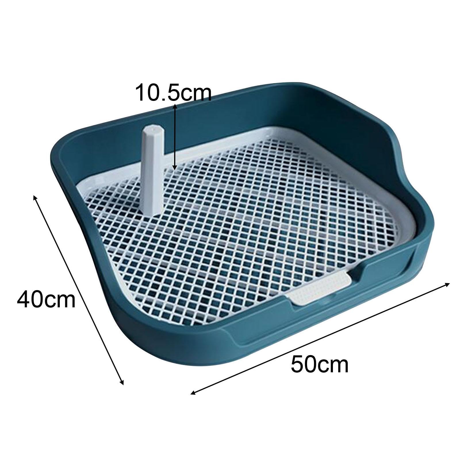 Hundetoilette Katzentoilette Welpentrainingsunterlage Gitter Abnehmbarer Pfosten Spritzschutz rutschfest für Badezimmer Hundespielplatz Wohnung, Blau