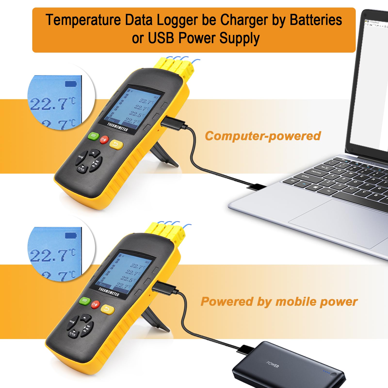 Tzone K Type Thermocouple Data Logger USB Temperature Thermometer Recorder — Amazon image 6