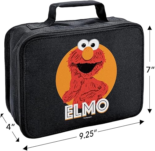 Miniatura 2 de LOGOVISION Sesame Street Elmo Scribble - Lonchera con aislamiento de lados suaves, bolsa de almuerzo reutilizable para trabajo escolar, oficina, sin
