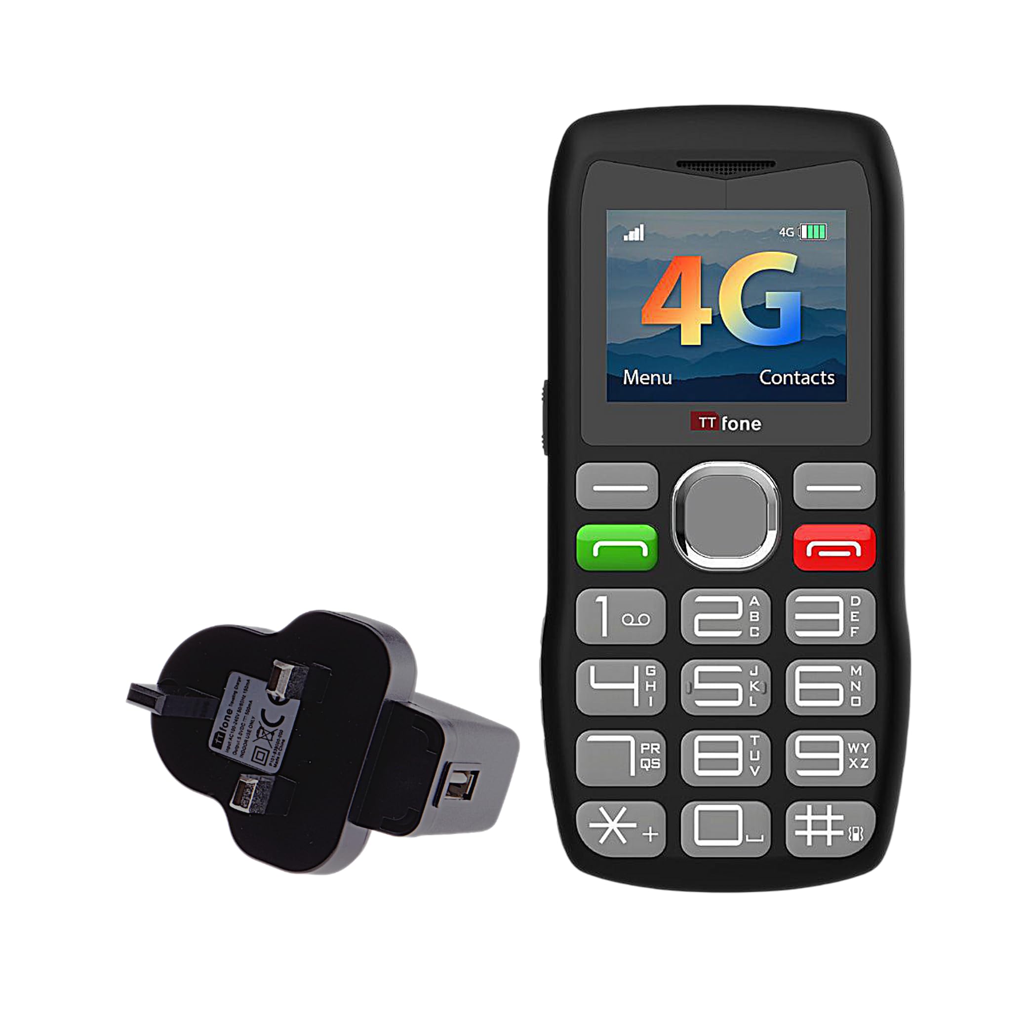 Ttfone Returned Resale Tt890 4G Mobile Phone With Giffgaff Pay As You Go Sim Card And Mains Charger