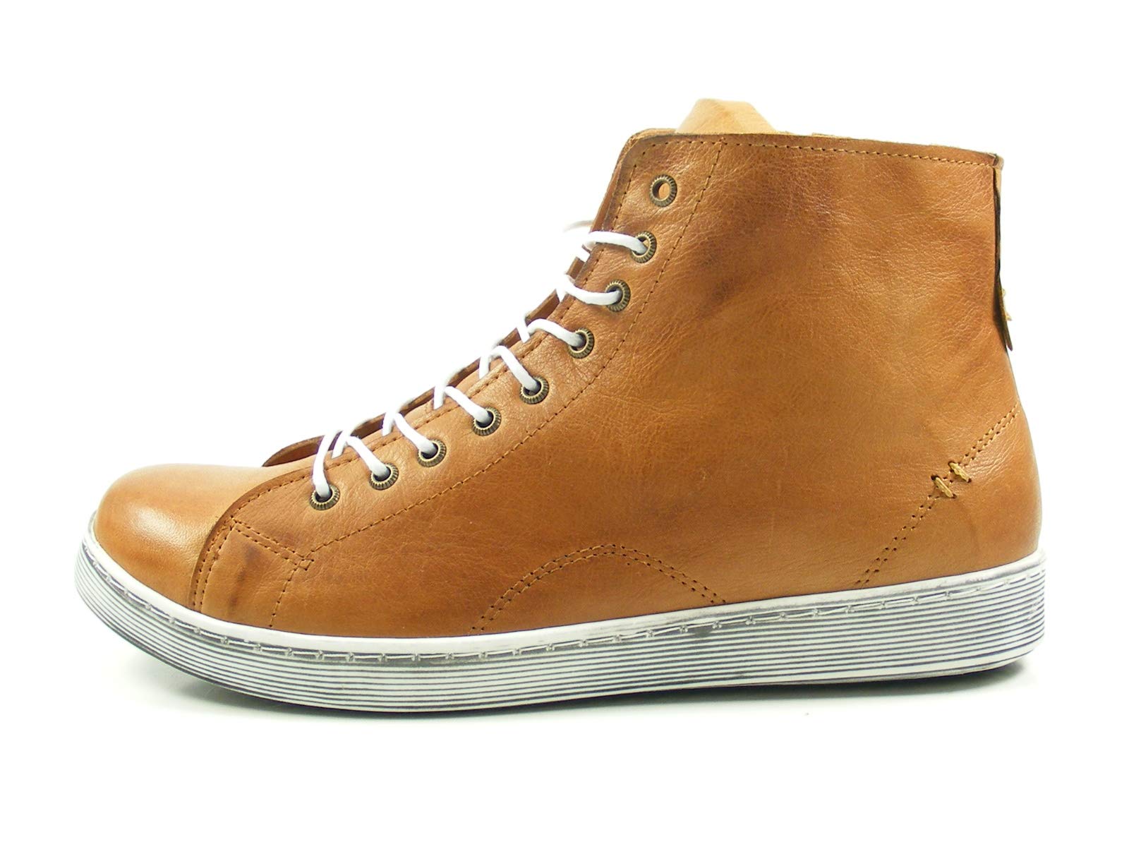 Andrea Conti Women's Lace-Up Sneaker, Brown, 4.5 UK