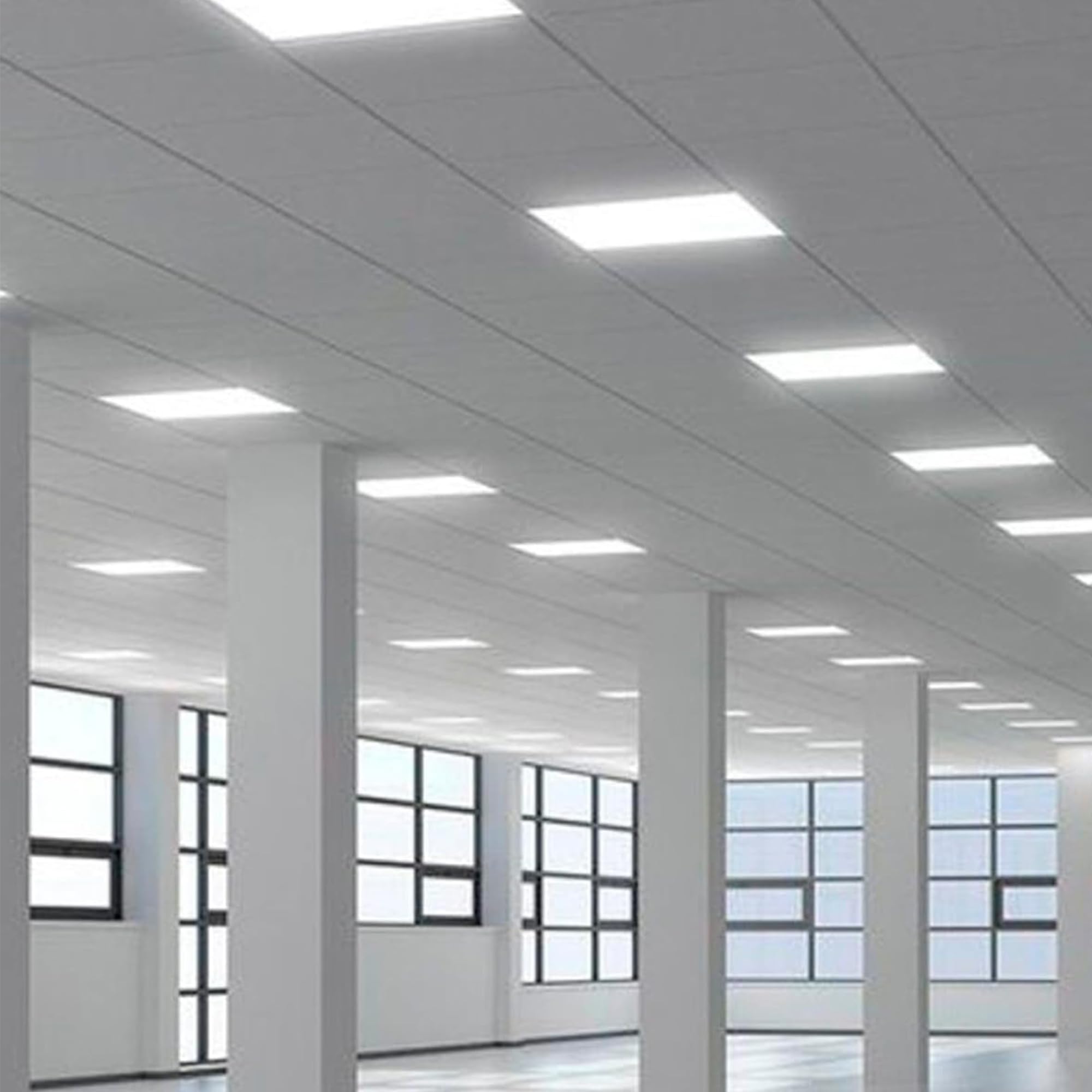 PILA Pack de 4 Paneles LED 60x60 cm, 40W, Luz Blanca Neutra (4000K), No regulable, 4000 Lúmenes, CRI80, UGR22, 35.000h de Vida Útil