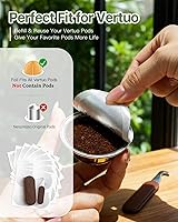 Vista 2 de Grasseed Abridor de tapas reutilizables para cápsulas Nespresso VertuoLine con 300 sellos de papel de aluminio para limpiar y rellenar cápsulas