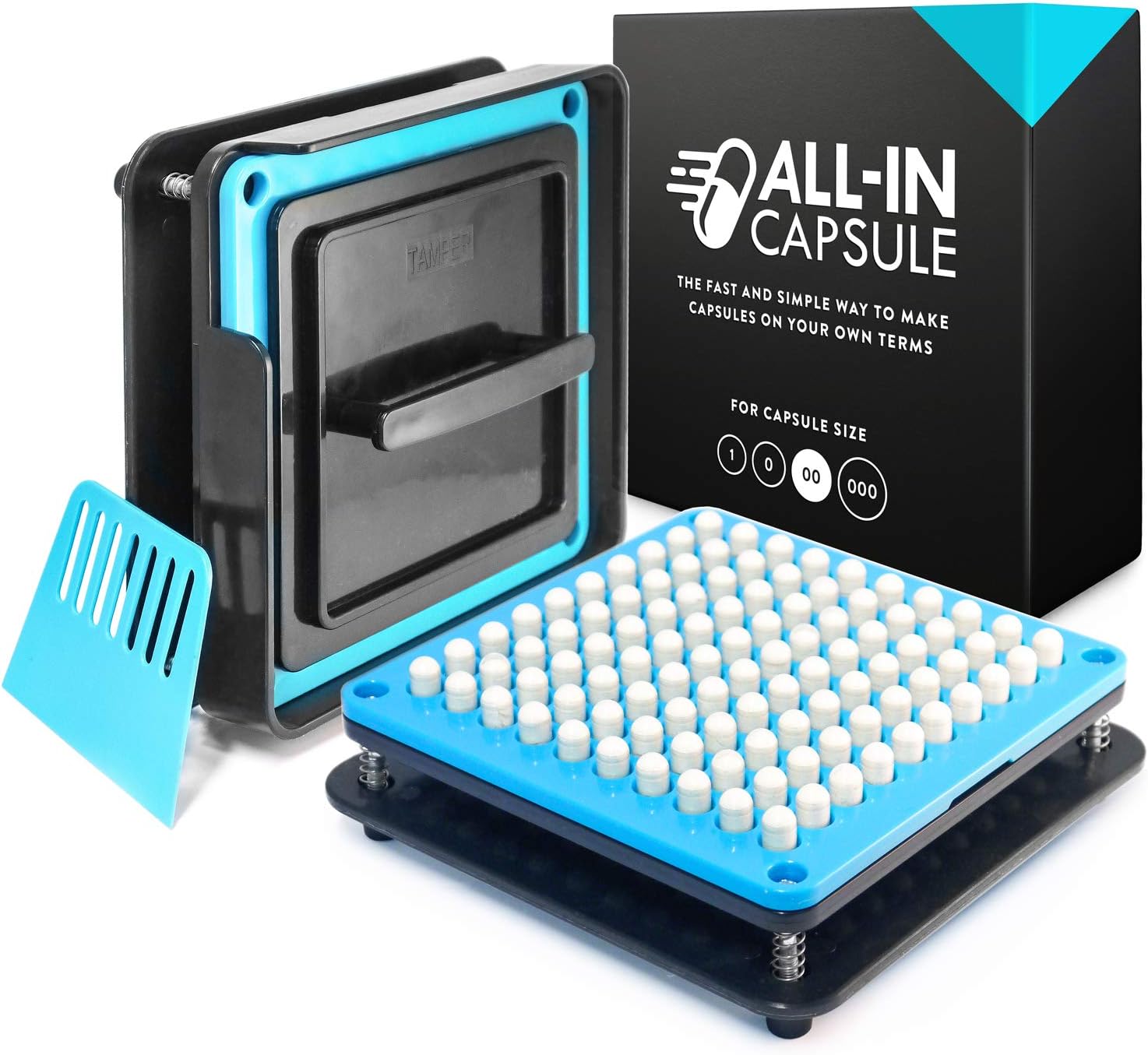 Filling Machine for Size 00 - Make Your Own Capsules Now Easier and Faster - Use with Empty Gelatin or Vegetarian Caps - Clear Illustrated Instructions with Video