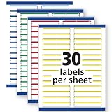 Avery File Folder Labels with Sure Feed, 2/3" x 3-7/16", 750 Printable Labels, Removable, Assorted (6466) – view 4