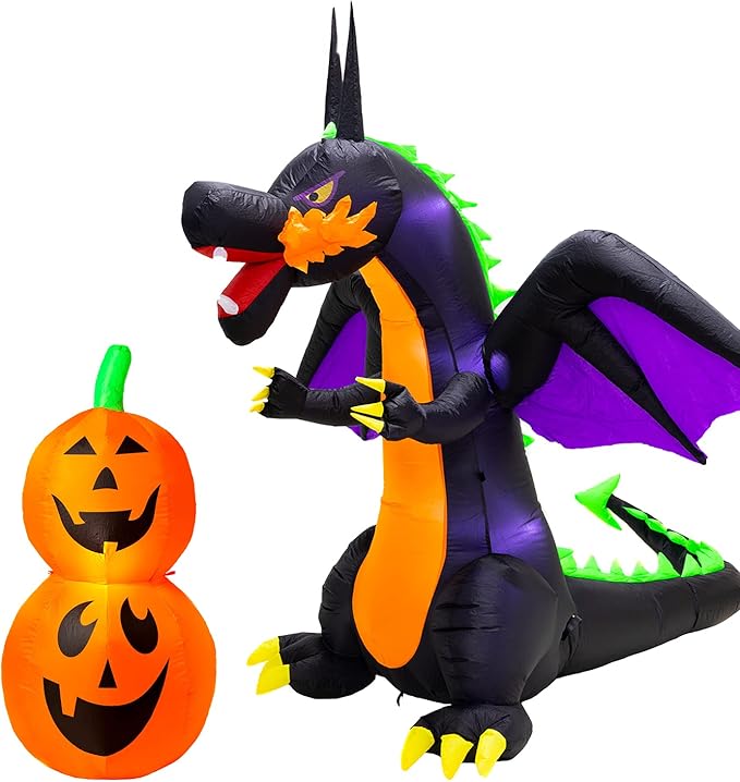 Halloween Inflatables Dragon and Pumpkins