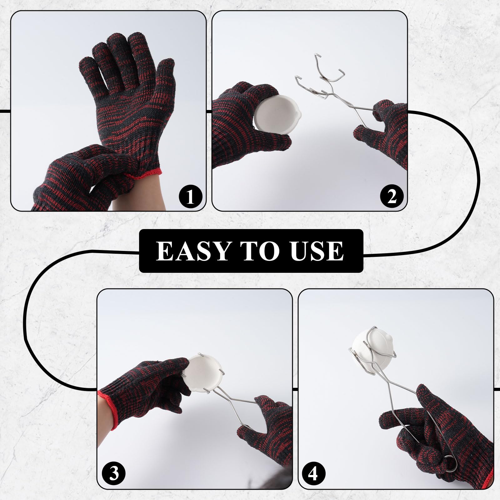 9 crisoles para derretir metal con guantes de trabajo, 4 crisoles de cerámica y 2 grandes de cerámica, kit de fundición de metal con 2 pinzas para crisol