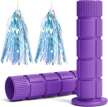 SAPLIZE Bike Handlebar Grips, for Kids Girls Boys Bikes, Balance Bikes, Road Bikes and Sctoors, Length 4.9", Soft and Comfortable