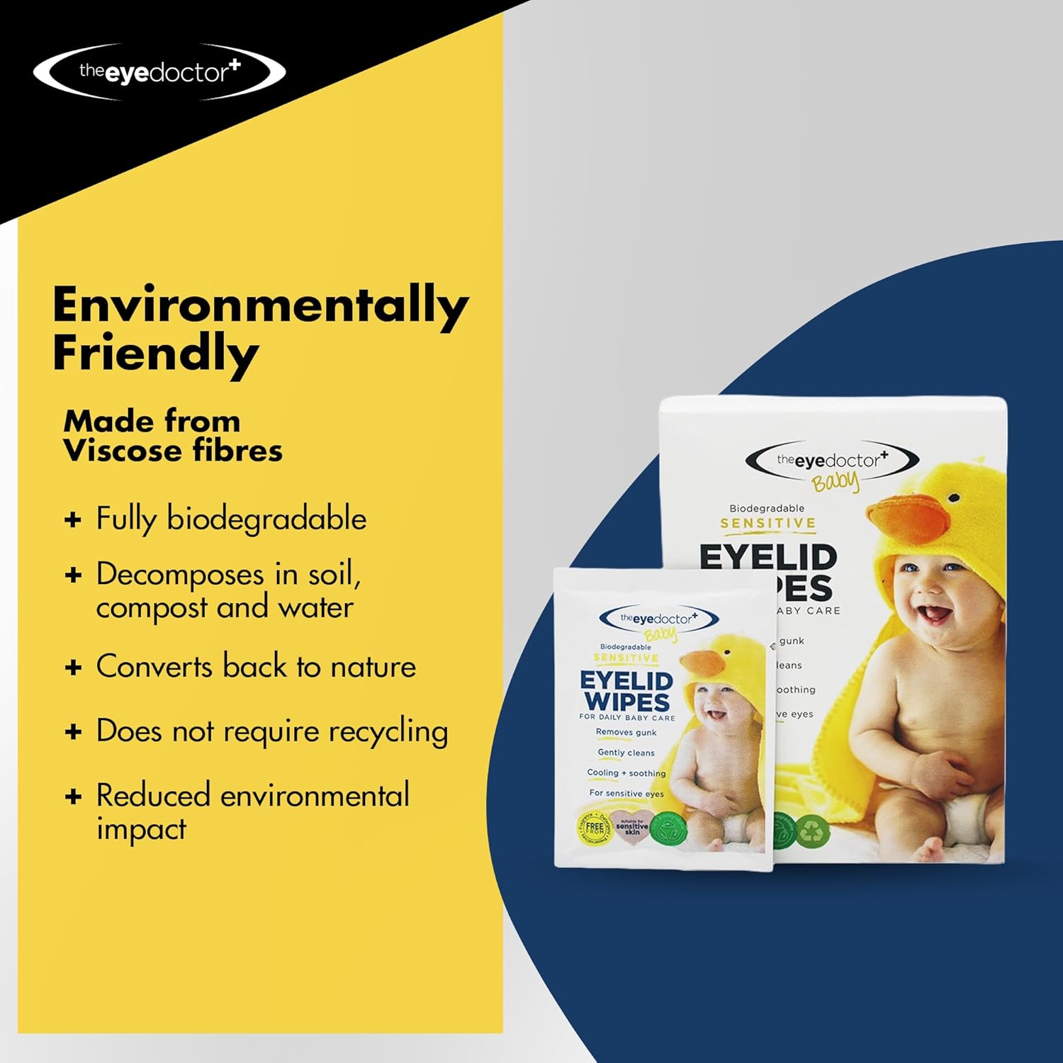 The Eye Doctor Sensitive Baby Eyelid Wipes - 40x Safe Sterile Eye Wipes for Gentle Daily Baby Care - Preservative, Detergent & Fragrance Free - Individually Wrapped 8 71zpMR3wMJL. AC SL1500