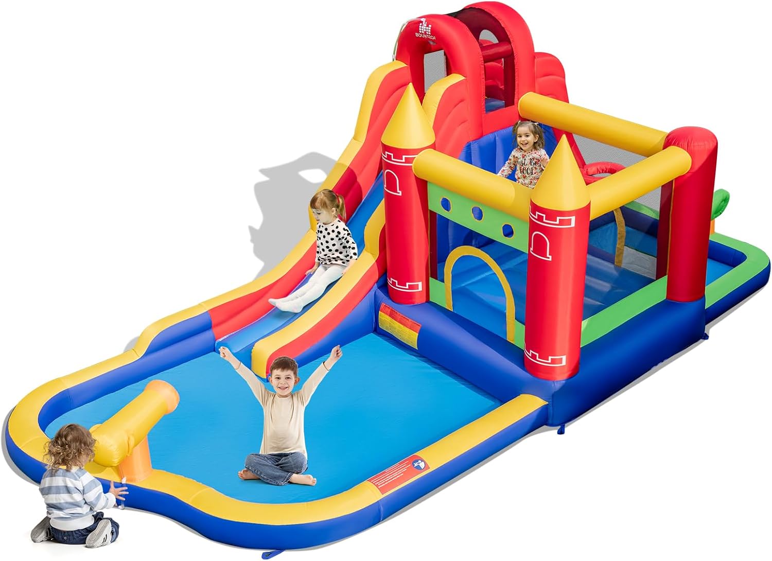BOUNTECH Inflatable Water Slide, in Bounce House Water Slide